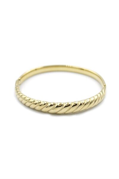 Royaleks Steel Handcuff Bracelet - Gold