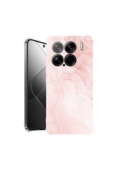 bestcase ¬Æ Husa pentru Xiaomi 15, Anti Shock 1.5MM, Pastel Pink Marble, Prot...