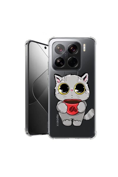 bestcase ¬Æ Husa pentru Xiaomi 15 Pro, Anti Shock 1.5MM, Sweet Cat, Protectie...