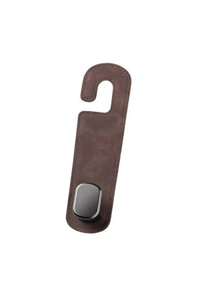 Choice1 Brown 1Pc Universal Car Suede Alloy Seat Hook Stowing Rear Seat Headr...