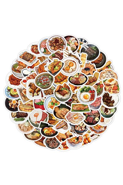Choice 100PCS Delicious Realistic Food Dishes Graffiti Stickers For Helmet Bi...