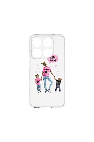 bestcase Θήκη για Xiaomi 14T, BestCase™ Διαφανής Σιλικόνη 2MM, Σχέδιο Μαμά Με...