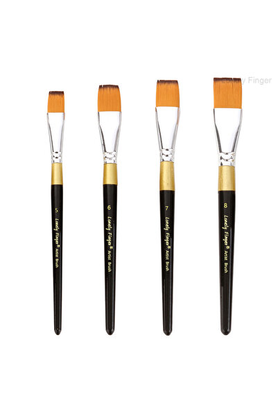 choice2 4 Flat-5678 Single Flat Paint Brushes ,Artist Paintbrushes for Acryli...