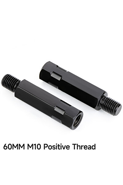 Choice10 Clockwise M10-60 2PCS Longer Extension Black Motorcycle Rear Mirror ...