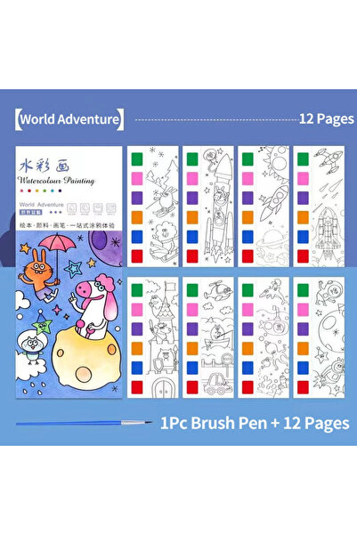 Choice3 1 Book C Portable Watercolor Painting Book Paint With Water Gouache G...
