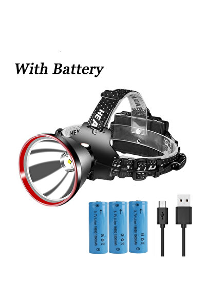 Choice with battery BORUiT High Power SST40 LED Headlamp Ultra Bright 5000LM ...