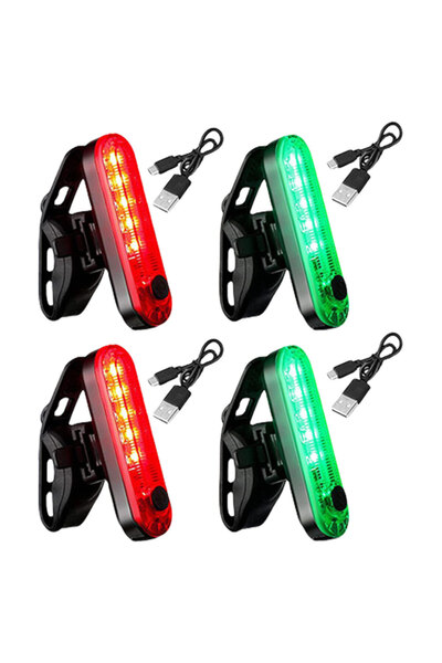 Choice1 4 قطع من أضواء الملاحة البحرية LED القابلة للشحن عبر USB، مصباح إشارة...