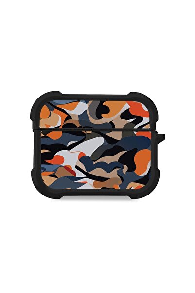 Sonique Θήκη Σιλικόνης Camouflage Army Series για AirPods Pro / Pro 2 Πορτοκαλί