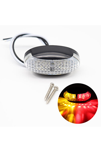 Choice 2pcs Amber and Red 2pcs 12V/24V Universal LED Car Trailer Truck Side M...