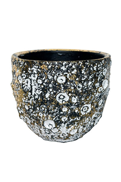 MirageBotanics Cream Nordic Style Black Color Bohemian Ceramic 12x12 cm Cube ...
