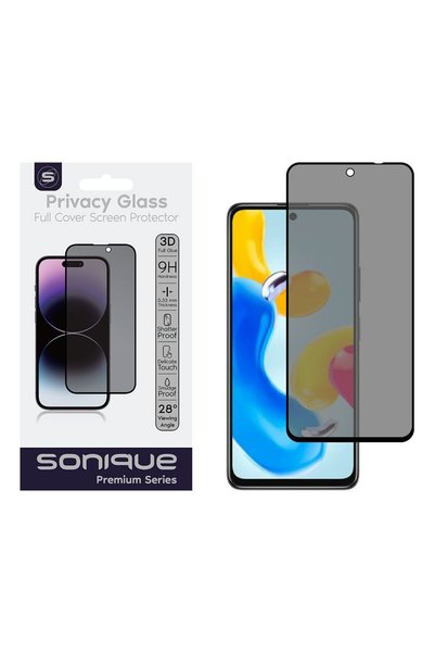 Sonique Privacy Glass Premium Series HD Full Cover 9H Xiaomi Redmi Note 11 4G...