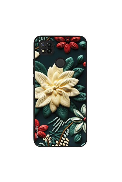 Sonique Θήκη 3D Flower Series για Xiaomi Redmi 9C / Redmi 10A Πράσινο