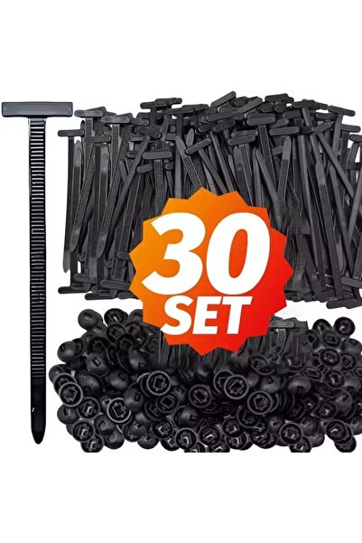 Choice6 30set Nylon Push Mount Cable Tie Zip Fastener Auto Car Fender Engine ...