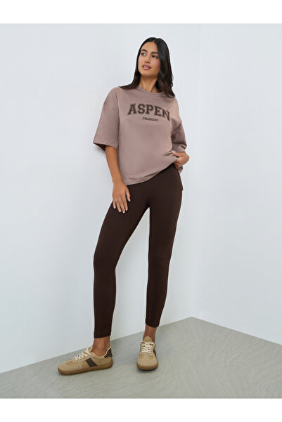 Styli Slogan Print Oversized T-Shirt and Leggings Co-Ords