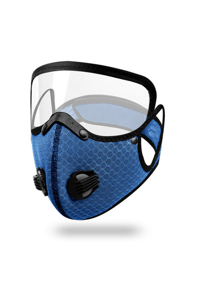 Choice Blue New Cycling Face Mask with Filter Goggles Dust Mask Sport Washabl...