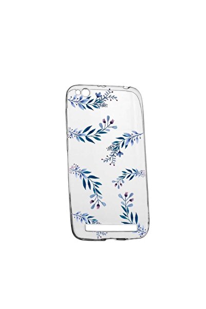 bestcase Husa Silicon, Transparent, Slim, Blue Flowers, 116, Xiaomi Redmi 5A