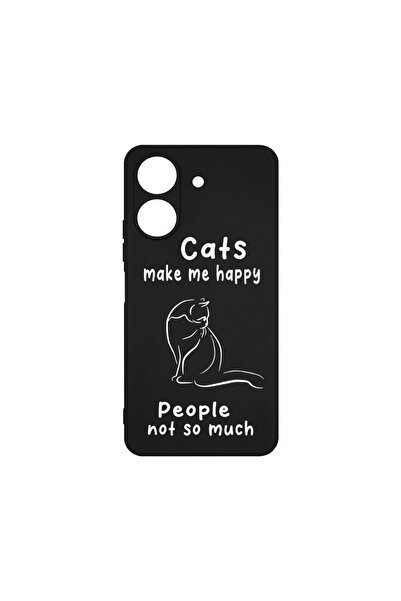 bestcase Θήκη Σιλικόνης Λεπτή για Xiaomi Redmi 13C 4G, Γάτες και Άνθρωποι, 17...