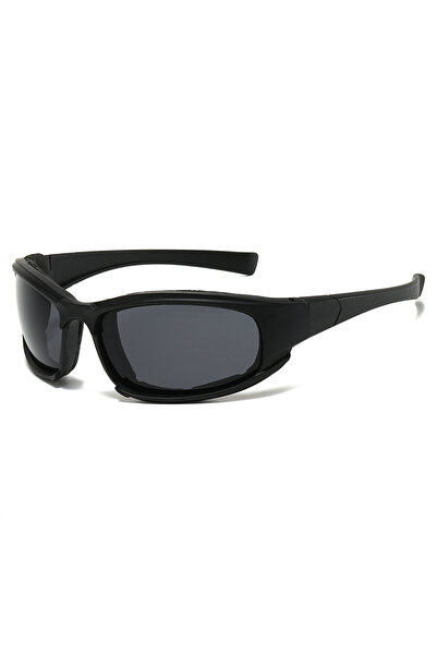 Choice نظارات شمسية رياضية HD2322-C1 للدراجات، نظارات شمسية سوداء وفضية للرجا...