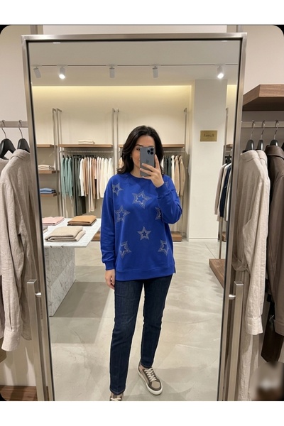 Azram Fashion kadın yıldız detaylı tunik