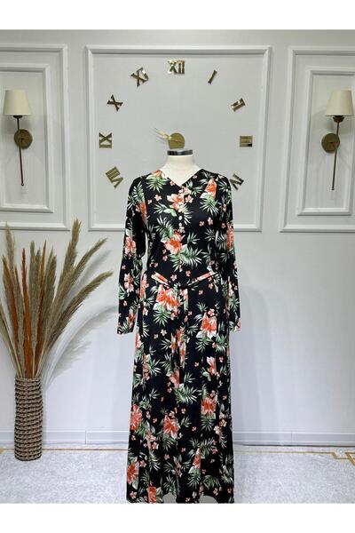 ModaMinar Women's New Season Floral Pattern Mother's Dress