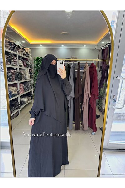 Yüsra Collection Costum Sahra și set de sufleuri din 2 piese