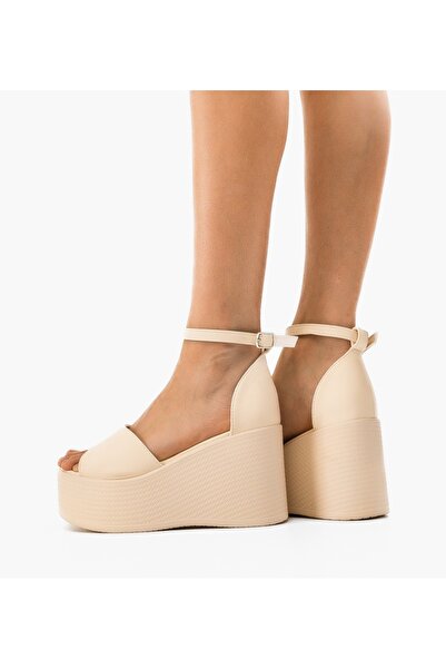 BENOTTİ Tamar Beige women's platforms