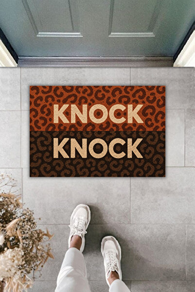 Rugmood KNOCK Covoraș modern pentru ușă cu model leopard în două culori – Cov...