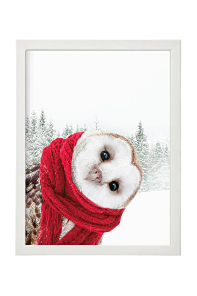 Boomah Accessories Owl Winter Wall Art Poster with Frame 30x40cm