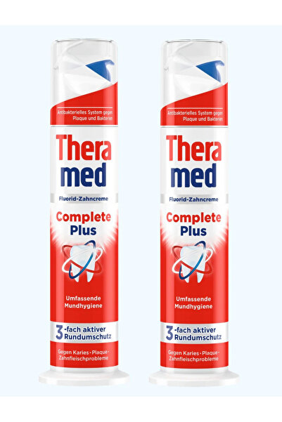 Theramed معجون أسنان كومبليت بلس بالفلورايد للنظافة الفموية الشاملة 2 × 100 مل