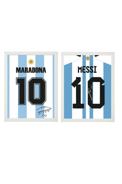 Boomah Accessories Set of 2, Diego Maradona & Leo Messi Argentina Legends Aut...