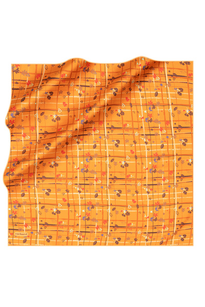 Cacharel Orange 90X90 Silk Twill Scarf
