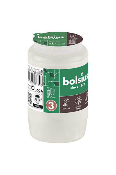 Bolsius Candela Rezerva Nr.3, Bolsius, Alb, Timp de ardere 50 h , 1 buc