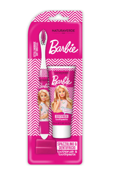 Naturaverde Set Pasta de dinti + periuta dinti Barbie, kids, 25 ml