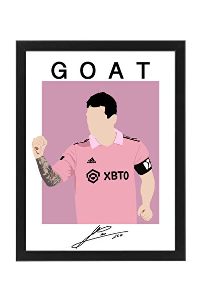 Boomah Accessories Lionel Messi Inter Miami Illustration Art Autographed Post...