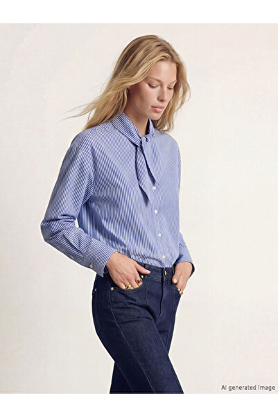 LC Waikiki Foulard Roba Collar Striped Women's Shirt from Uzg Store for Style...