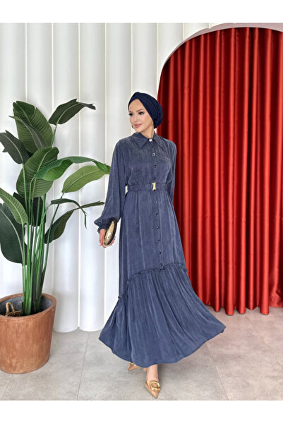 GK Beli Belted Silk Cupra Dress