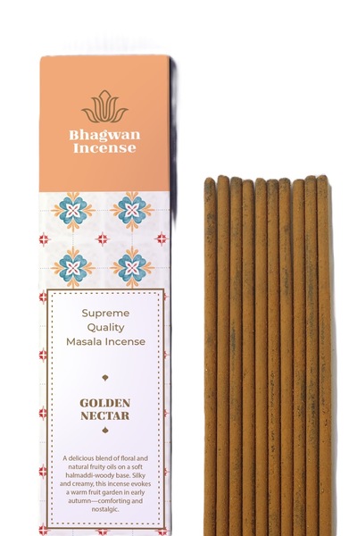 Bhagwan Incense Nectar Auriu - bețișoare parfumate masala naturale premium, 15g