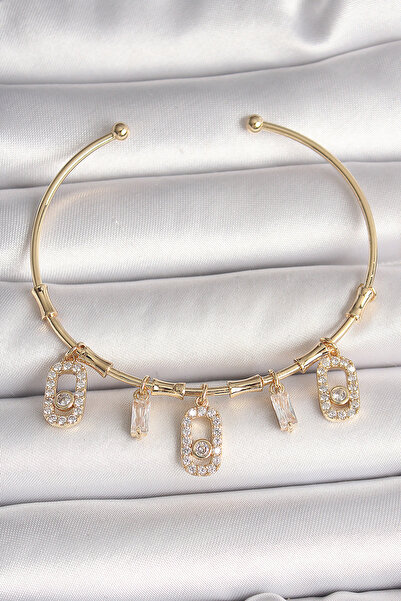 northcity n Brass Gold Color Dangle Zircon Stone Messika Figure Charm Women's...