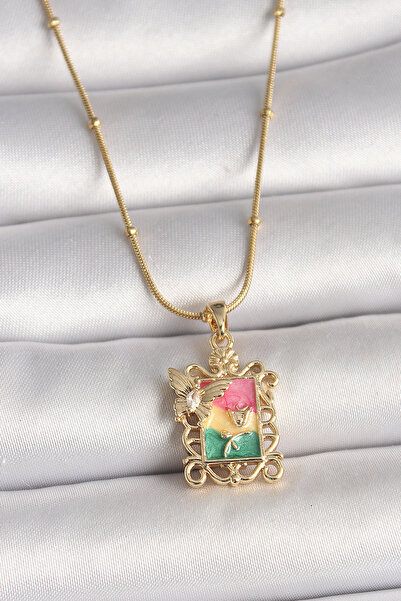 ETC 316L Steel Gold Color Colorful Zircon Stone Embroidered Portrait Model Wo...