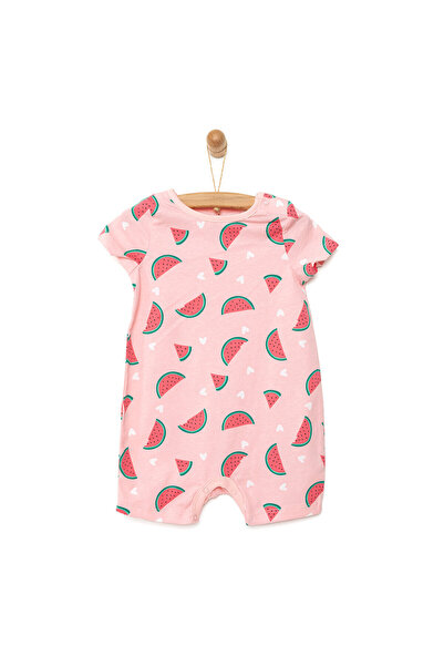 ebebek Hello Baby HelloBaby Kız Bebek Kısa Tulum Meyve Baskılı Çıtçıtlı Bisik...