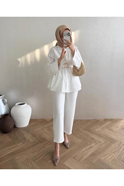 NevaMar Shirt with Loose Cuffs and Buckle Details