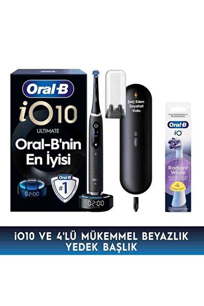 Oral-B iO9 Rose Elektrikli/Şarjlı Diş Fırçası 4 Yedek Başlıklı 1 Günde Beyazl...
