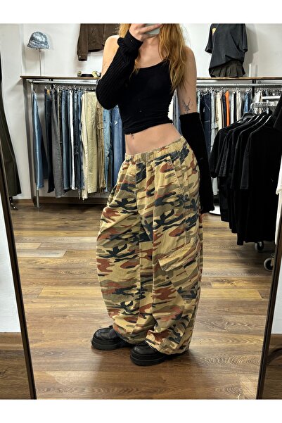 peace hunter ÇÖL KAMUFLAJI UNİSEX BAGGY JEAN
