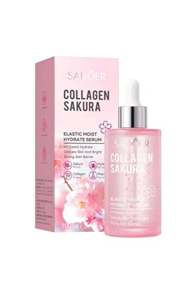 SADOER Collagen Sakura Face Serum 100ml Moisturizing Hydrating Repairing Elas...