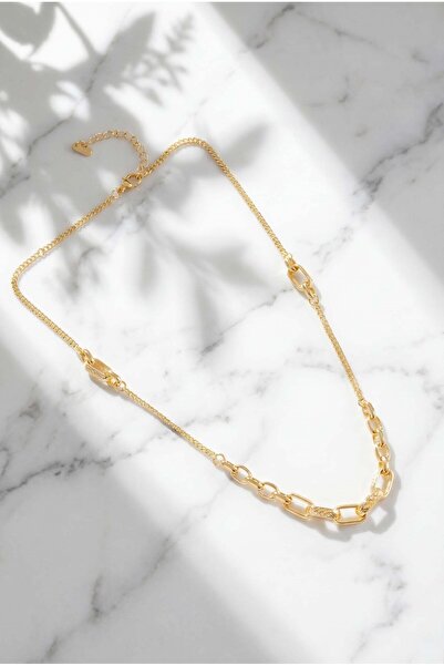 FerizZ 14 Ayar Altın Kaplama Zirkon Taşlı Kalp Kolye GF-1523