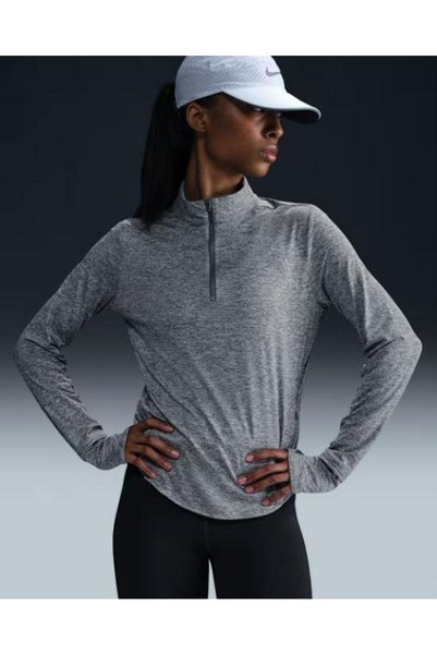 Nike Swift Women's Dri-FIT UV 1/4-Zip Running Top Gri Sweatshirt HQ0499-233