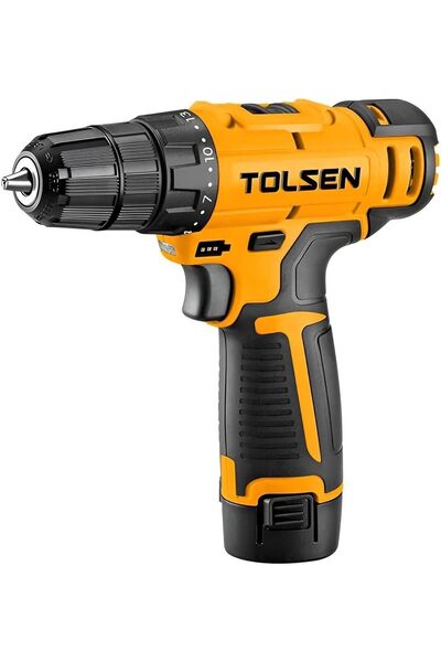 TOLSEN - 12V Li-Ion Cordless Drill 79036 with 2 Batteries and Charger Compact...