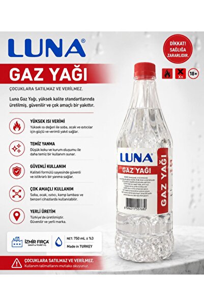 İzmir Fırça Gaz Yağı Lamba Yağı Taş Yağı Kandil Yağı 750 ml