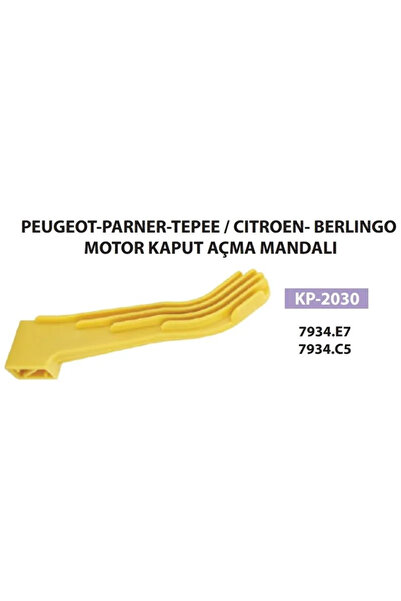 KAYA PLASTİK MOTOR KAPUT AÇMA MANDALI PEUGEOT PARNER TEPEE CITROEN BERLINGO