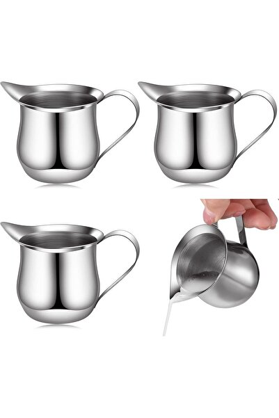 BPA Silk Route - Set of 4 Mini Stainless Steel Creamer Pitchers for Espresso ...